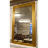 WALL MIRROR, 1930's rectangular plate within a reeded gilt frame, 127cm H x 77cm.