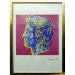 ANDY WARHOL 'Sculpture head', lithograph print, on Arches paper,