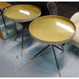 SIDE TABLES, a pair, 1950's French inspired, 62cm H.