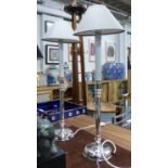 TABLE LAMPS, a pair, with shades faux candle stick design, 70cm H.