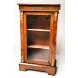 MARQUETRY BOOKCASE, Victorian figured walnut,