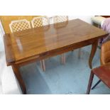 DRAW LEAF DINING TABLE, 20th century French oak, 260cm x 90cm x 84cm.