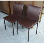DINING CHAIRS, a set of six, brown, Italian 'Ciacci Kreaty'.