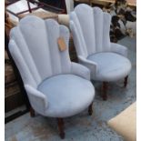 SIDE CHAIRS, a pair, vintage Italian style fan back design, 100cm H.