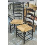 DINING CHAIRS, a set of eight, including two armchairs,