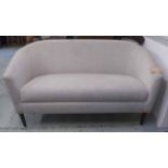 AARK SOFA, of slight proportions, ivory chenille finish.