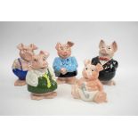 NATWEST PIGS, a set of five, by Wade.