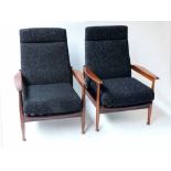 GUY ROGERS RECLINING ARMCHAIRS, a pair,