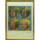 ANDY WARHOL 'Quadruple Marilyn', lithographic print,