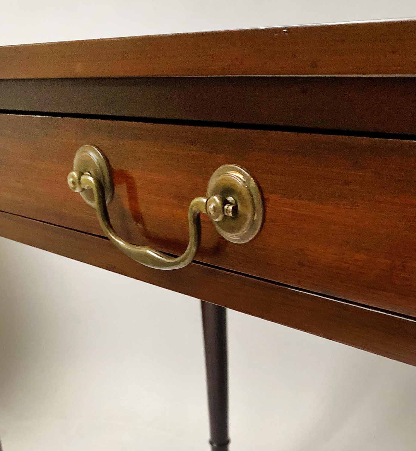 WRITING TABLE, George III figured mahogany with full width frieze drawer, 85cm x 43cm x 73cm H. - Image 3 of 3