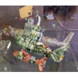 SUBMARINES, decorative collection of three, contemporary school, 45cm longest.