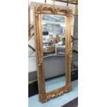 MIRROR, Continental style gilt with shell,