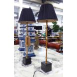 TABLE LAMPS, a pair, Maison Jansen inspired, with shades, 73cm H.