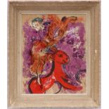 MARC CHAGALL 'Woman Circus Rider on Red Horse', lithograph, 1975 Ref: Sorlier, 45cm x 38cm,