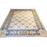 FINE PORTUGUESE NEEDLEPOINT CARPET, 300cm x 243cm, savonnerie design.