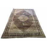 FINE TABRIZ PART SILK MAHI DESIGN CARPET, 302cm x 205cm.