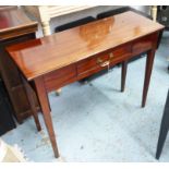 HALL TABLE 19th century mahogany, of shallow proportions, with a frieze drawer (adapted),
