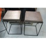 SIDE TABLES, a pair, vintage French style, 56cm H.