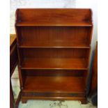 WATERFALL BOOKCASE, mahogany in Regency style by Charles Barr with drawer to base, 108cm H x 73cm.