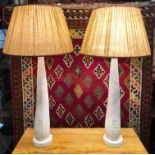 TABLE LAMPS, in the manner of John Dickinson, a pair,