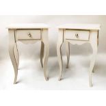 BEDSIDE/LAMP TABLES, a pair,