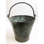 FIRE BUCKET, metal, King George VI, 1941, 25cm H.