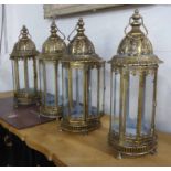 LANTERNS, a set of four, French provincial inspired, 65cm H.