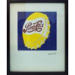 ANDY WARHOL 'Pepsi Cola Blue', lithograph, numbered 65 / 100 by Leo Castelli Gallery,