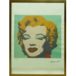 ANDY WARHOL 'Marilyn on Light Green', lithographic print, on Arches paper,