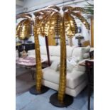 MAISON JANSEN STYLE PALM TREES, a pair, 172cm H x 92cm.