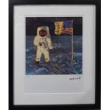 ANDY WARHOL 'Moon Landing (white)', 1987, lithograph, numbered 78/100, by Leo Castelli Gallery,