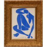 HENRI MATISSE 'Nu Bleu III', original lithograph from the 1954 edition after Matisse's cut outs,