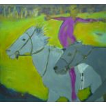 GINETTE FIANDACA 'Horse Acrobat', mixed media on canvas, 160cm x 180cm.