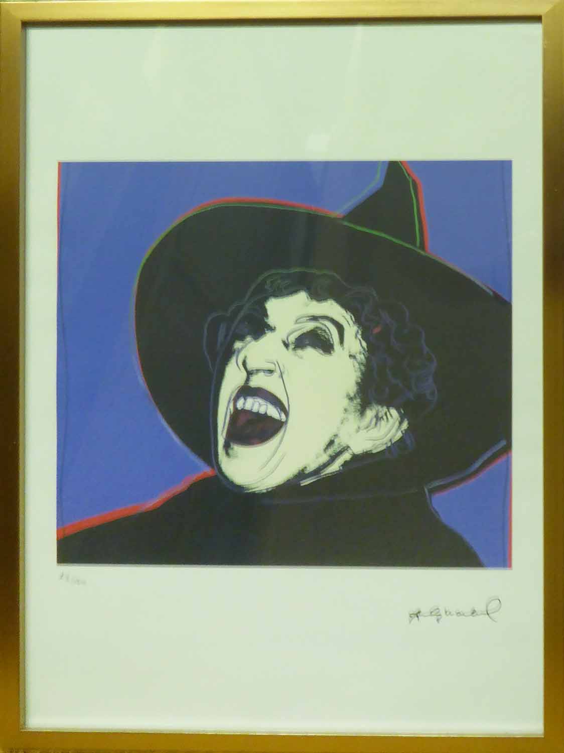 ANDY WARHOL 'The Witch', lithographic print, on Arches paper,