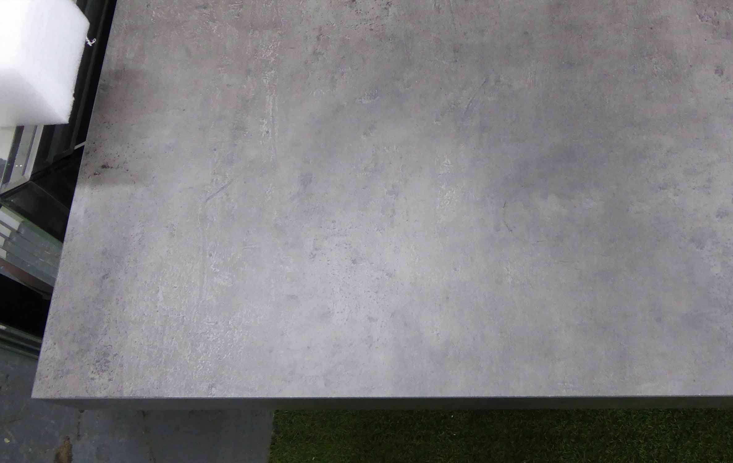 DINING TABLE, industrial style with a cement effect top on a plinth base, 150cm x 150cm x 75cm H. - Image 3 of 3