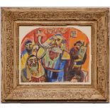 MARC CHAGALL 'The Shophawr', collotype, edition: 200 1961, 26cm x 32cm, framed and glazed.