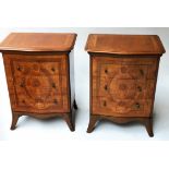 BEDSIDE CHESTS, a pair,