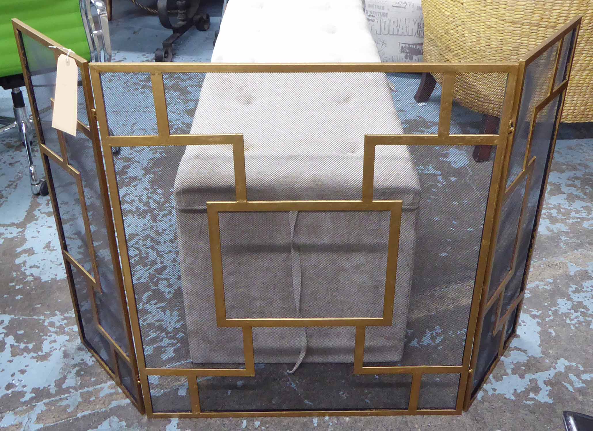 FIRE SCREEN, French Art Deco inspired, 85cm H.