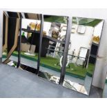 WALL MIRROR, contemporary, sectional Venetian style design, 100cm x 40cm section.