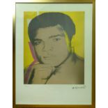 ANDY WARHOL 'Muhammad Ali', lithographic print, on Arches paper,