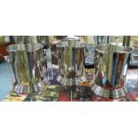 CHAMPAGNE BUCKETS, a set of three, stamped Louis Roederer, 23cm H.