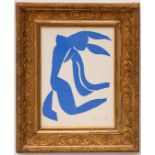 HENRI MATISSE 'Nu Bleu XI', original lithograph from the 1954 edition after Matisse's cut outs,