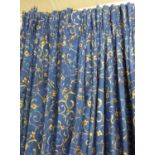 DESIGNER GUILD CURTAINS, a pair, lined and interlined, 270cm drop approx.