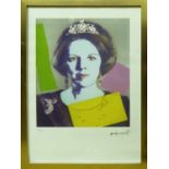 ANDY WARHOL 'Queen Beatrice of Netherlands', lithographic print, on Arches paper,