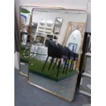 WALL MIRRORS, a pair, contemporary style gilt frames, 120cm x 81cm.