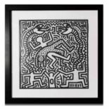 KEITH HARING 'Untitled', limited edition lithograph, published in 1983 by Island Records,