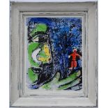 MARC CHAGALL 'Profile and Red Child', 1960, original lithograph, Mourlot ref.