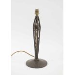 EDGAR BRANDT (1880-1969) attributed, wrought iron table lamp, circa 1925.