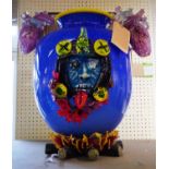 EINAR AND JAMES DE LA TORRE, a contemporary glass vase sculpture, Mexico 2000, 43cm x 48cm.