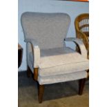 ART DECO STYLE PADDED ARM CHAIR